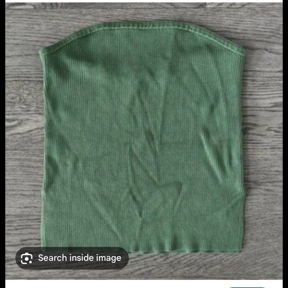 NWOT Abercrombie & Fitch Green Ribbed Tube Top